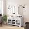Flash Furniture Wells White 59 Inch Storage Cabinet, Engineered Wood, 3 Tempered Glass Doors and 3 Drawers EV-CA7515-01ZZ-WH-GG - alternate 8